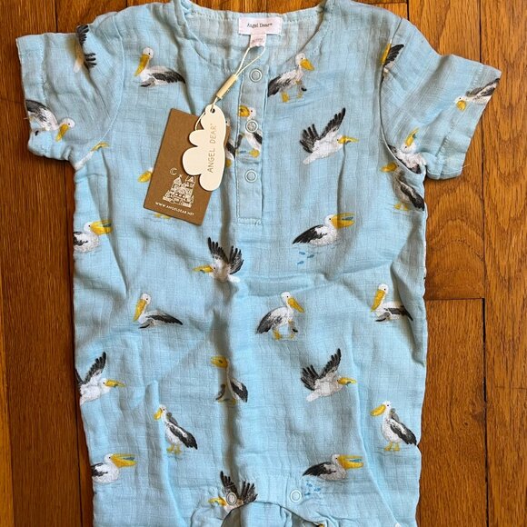 NWT Angel Dear Henley Shortall, Pelicans, 6-12M - Picture 1 of 2